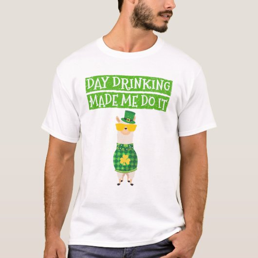 飲んでアイリッシュLlを飲んおもしろいでやってくれた Tシャツ (正面)
