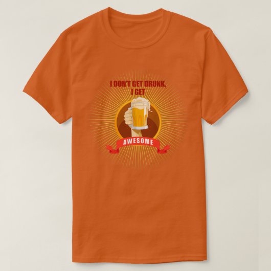 飲んでパーティーが出ない飲 Tシャツ (デザイン正面)