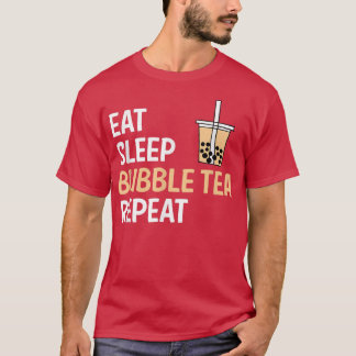 飲んで寝てタピオカを繰り返す ボバティー 880 Tシャツ