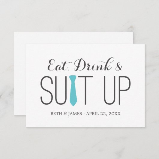 飲んで着て! | 新郎の友人たち 招待状 (正面/裏面)