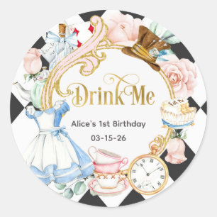 飲んで、アリス・オンダーランド、誕生日 ラウンドシール