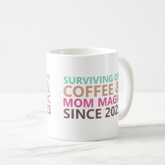飲ん生き延びでコーヒーとお母さん魔法に コーヒーマグカップ (正面右)