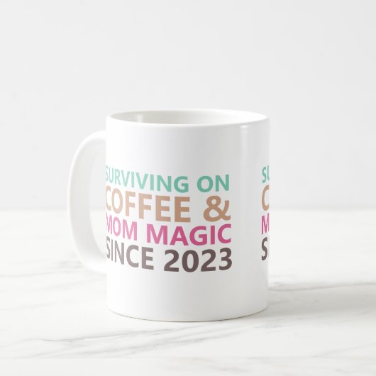 飲ん生き延びでコーヒーとお母さん魔法に コーヒーマグカップ (正面左)