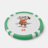 飲サンタグリーン25ストライプのトランプのポーカーチップ ポーカーチップ (シングル)