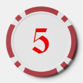 飲サンタレッド5ストライプのトランプのポーカーチップ ポーカーチップ (裏面)