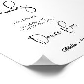 飲ミニマルみ物が開いたバーの看板に結婚あるのだ ポスター (角)