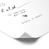 飲モダン結婚み看板を持って持つこと ポスター (角)