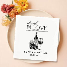 飲ラブワパーソナライズされたイ・カクテル結婚ズ スタンダードカクテルナプキン