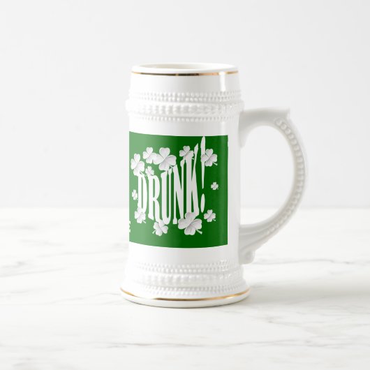 飲文字とシャムロック ビールジョッキ (右)