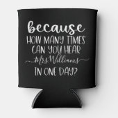 飲料おもしろいパーソナライズされた先生ギフト 缶クーラー (正面)