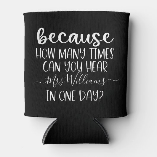 飲料おもしろいパーソナライズされた先生ギフト 缶クーラー (正面)