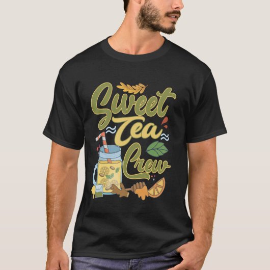 飲料アイスティー甘茶クルー Tシャツ (正面)