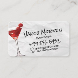 飲料バテンダー事業 |引き裂かれた紙 名刺