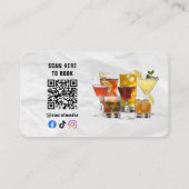 飲料バテンダー事業 |引き裂かれた紙 名刺 (裏面)