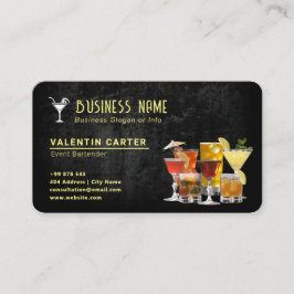 飲料バテンダー事業 |黒モダン色 名刺