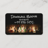 飲料バーテンダープロフェッショナル |黒モダン色 名刺 (正面)