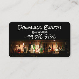 飲料バーテンダープロフェッショナル |黒モダン色 名刺
