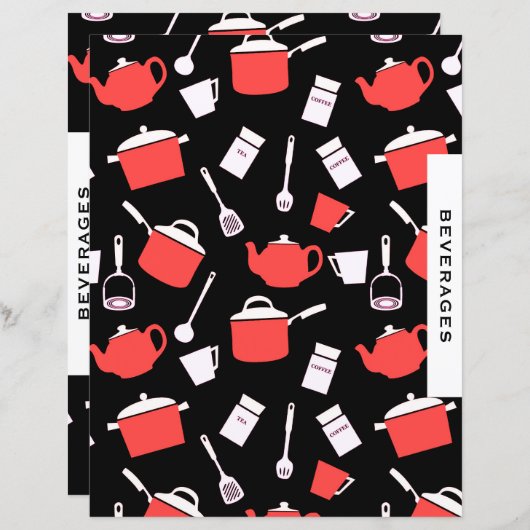 飲料レシピ分圧器 |黒と赤の器具 (正面/裏面)