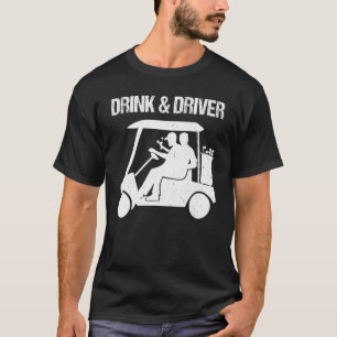 飲料及びドライビングゴルフボールグリーンハンディキャップ Tシャツ
