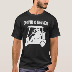 飲料及びドライビングゴルフボールグリーンハンディキャップ Tシャツ