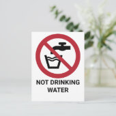 飲料水ではない、禁止の標識 ポストカード (スタンド正面)