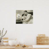 飲料水を飲む人 ポスター (キッチン)