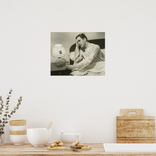 飲料水を飲む人 ポスター (キッチン)