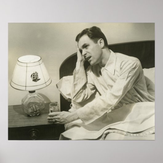 飲料水を飲む人 ポスター (正面)