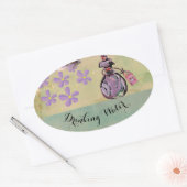 飲料水 楕円形シール (封筒)