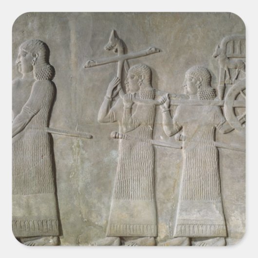 飲料船と王室の戦車 スクエアシール (正面)