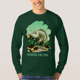 飲料魚カスタム文字シャツ&ジャケット Tシャツ