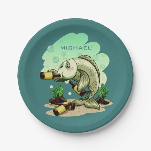 飲料魚名前をカスタムする紙プレート ペーパープレート (正面)