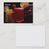 飲料1枚のカード 名刺 (正面/裏面)