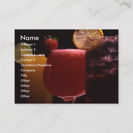 飲料1枚のカード 名刺 (正面)