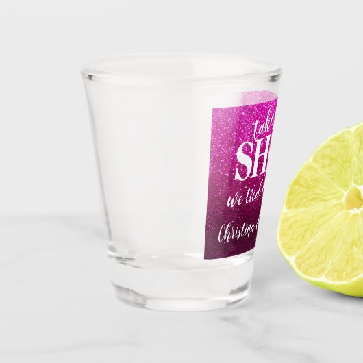 飲用おもしろい引用文トレンディー結婚グリッターパーティー ショットグラス (左)