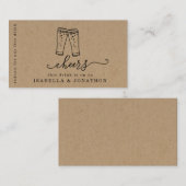 飲用チケット、無料アルコール券の名刺 名刺 (正面/裏面)