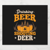 飲用ビールと狩り鹿 ビールラベル (シングルラベル)