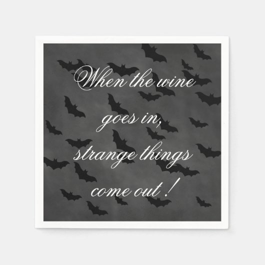 飲用ワインハロウィンナプキン スタンダードカクテルナプキン (正面)