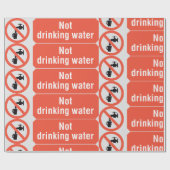 飲用禁止水注意表示 ラッピングペーパー (フラット)