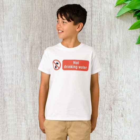 飲用禁止水注意表示 Tシャツ
