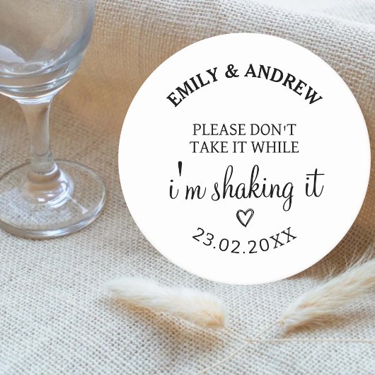 飲結婚み物のカバーを持って行かないで ラウンドペーパーコースター