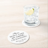 飲結婚み物は飲まないぞ踊りだ！ ラウンドペーパーコースター (インサイチュ)