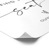 飲結婚み物を飲んで席の看板を見つけなさい ポスター (角)