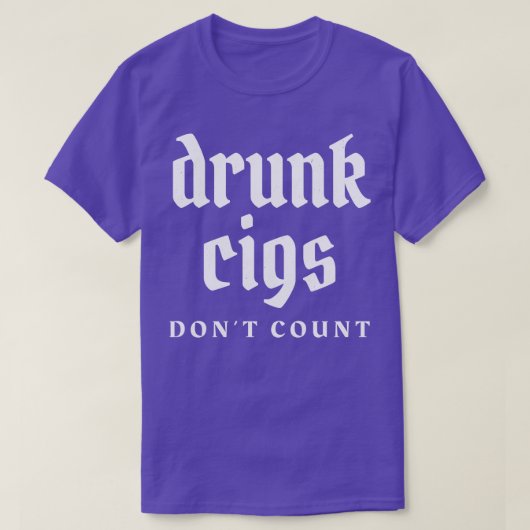 飲葉巻が数えられない Tシャツ (デザイン正面)