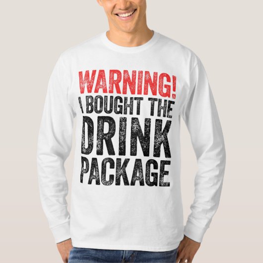 飲警告み物買のパッケージ Tシャツ (正面)