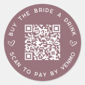 飲買みバチェロレッテQRコード ラウンドシール (正面)