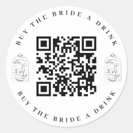 飲買みバチェロレッテQRコード ラウンドシール