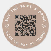 飲買みバチェロレッテQRコード ラウンドシール (正面)