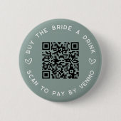 飲買みバチェロレッテQRコード 缶バッジ (正面)
