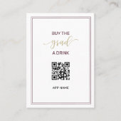 飲買み物のQRコードの写真卒業カードをグラッド 名刺 (正面)